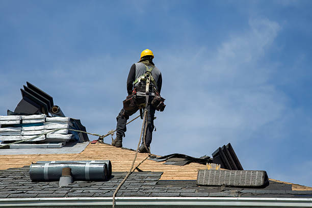 Professional Flat Roof Repair technician working in Fullerton, PA